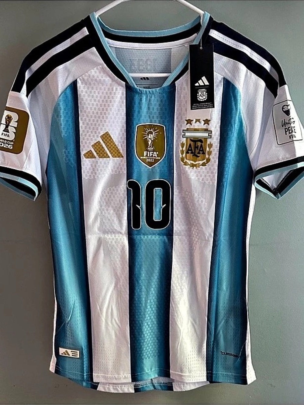 adidas Argentina 2022 World Cup Home Messi #10 Jersey Blue & White Men’s Small